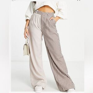 Missguided Petite contrast gingham pants